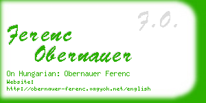 ferenc obernauer business card